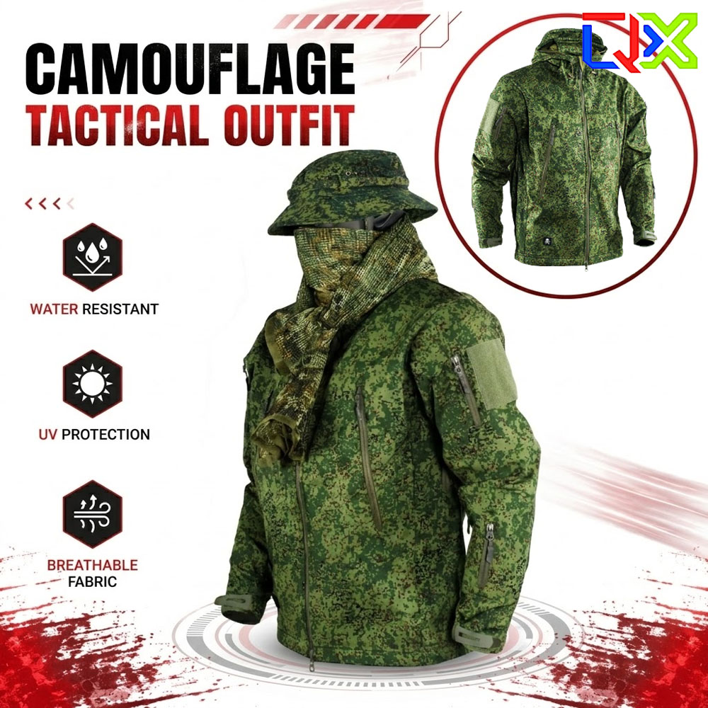 Outdoor Hunting Fleece - Conjunto de Chaqueta y Pantalones Tácticos